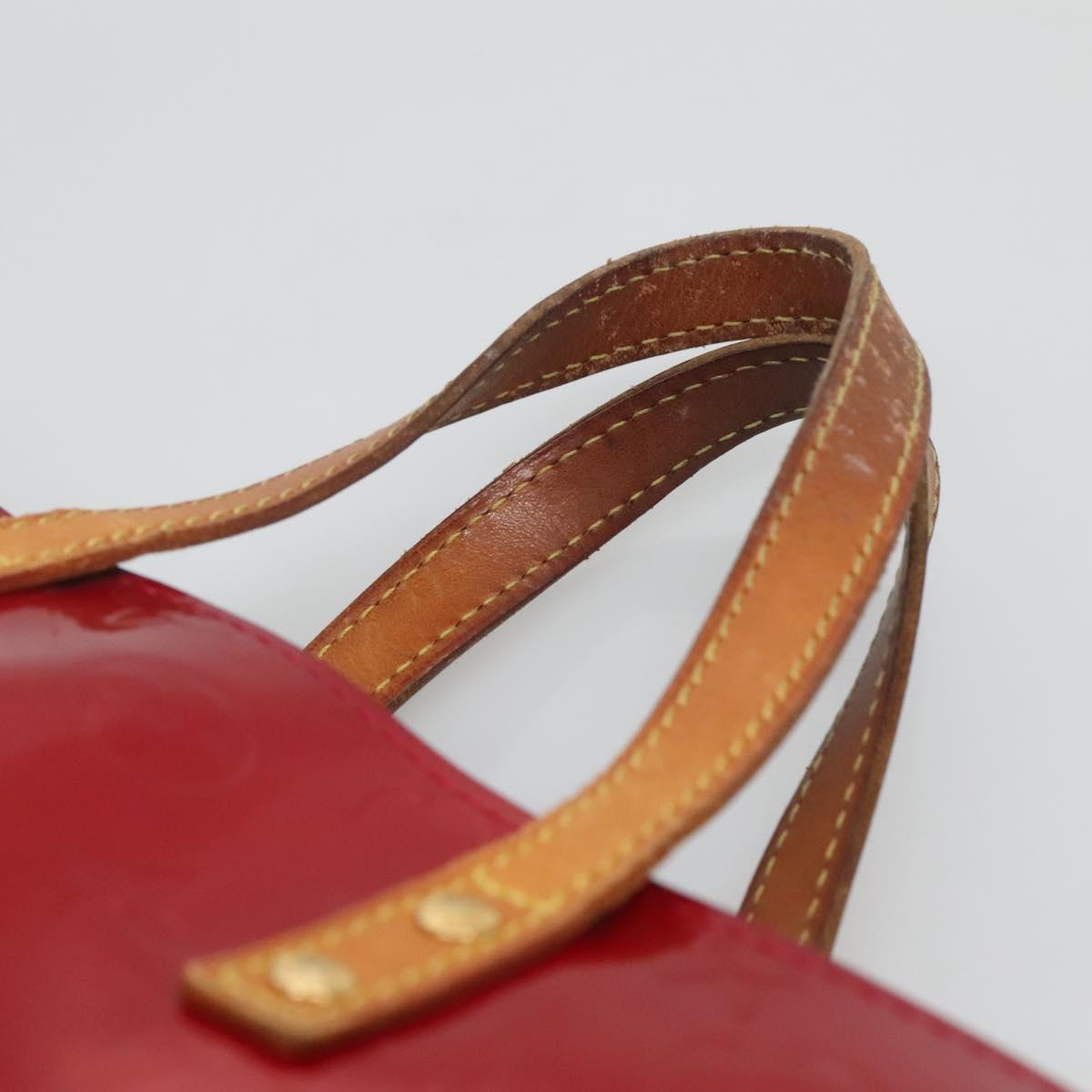 LOUIS VUITTON Monogram Vernis Reade PM Hand Bag Pomme D'amour M91990 Auth BA4907