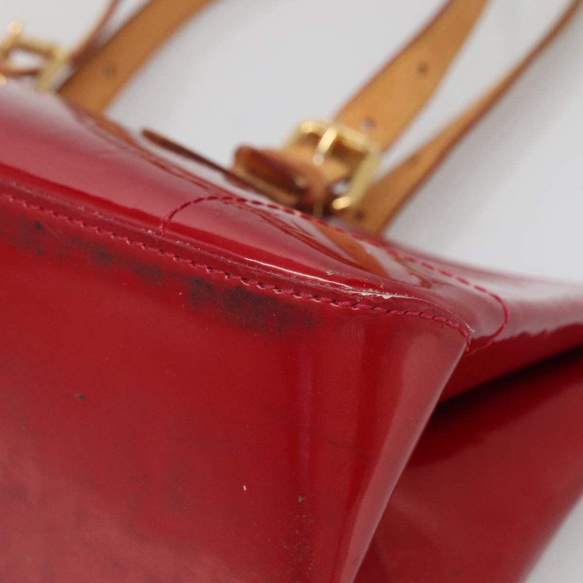LOUIS VUITTON Vernis Rosewood Avenue Bag Pomme D'amour M93507 LV Auth BA4909