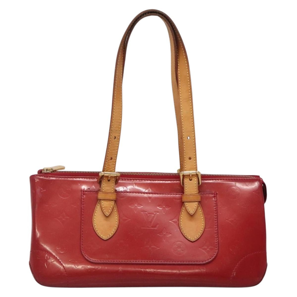 LOUIS VUITTON Vernis Rosewood Avenue Bag Pomme D'amour M93507 LV Auth BA4909
