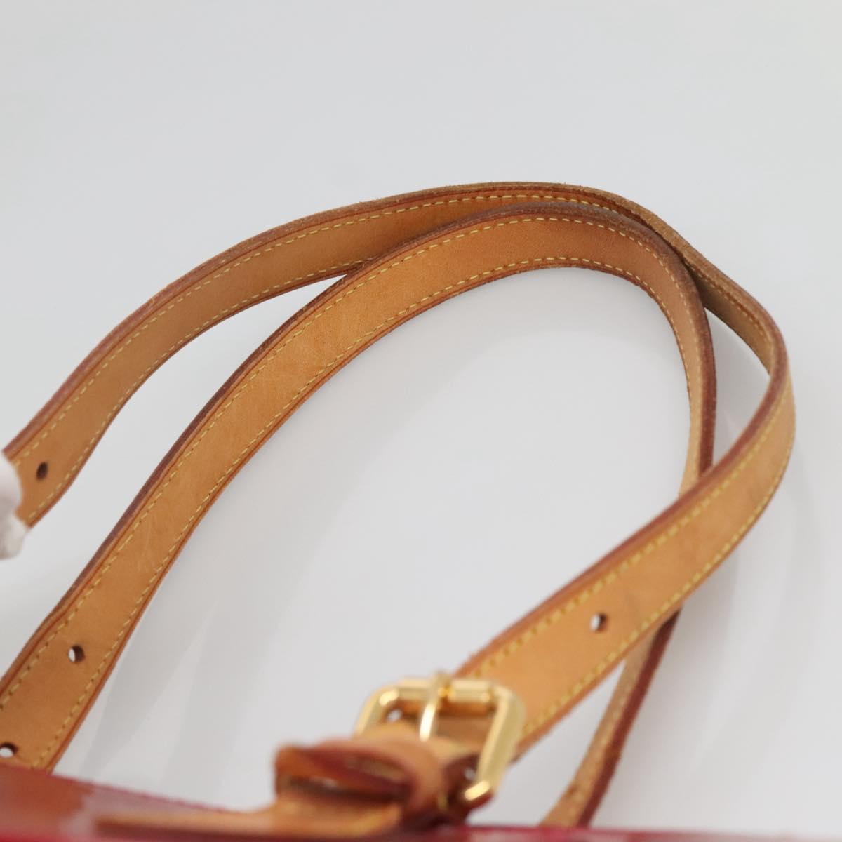 LOUIS VUITTON Vernis Rosewood Avenue Bag Pomme D'amour M93507 LV Auth BA4909