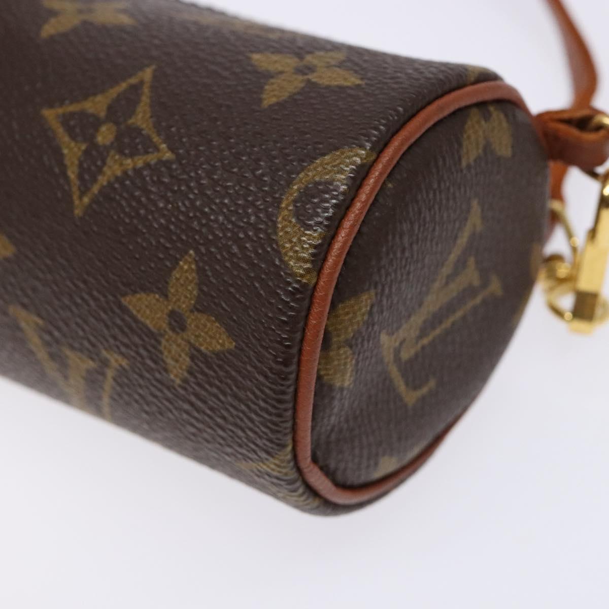 LOUIS VUITTON Monogram Papillon Pouch LV Auth BA4920