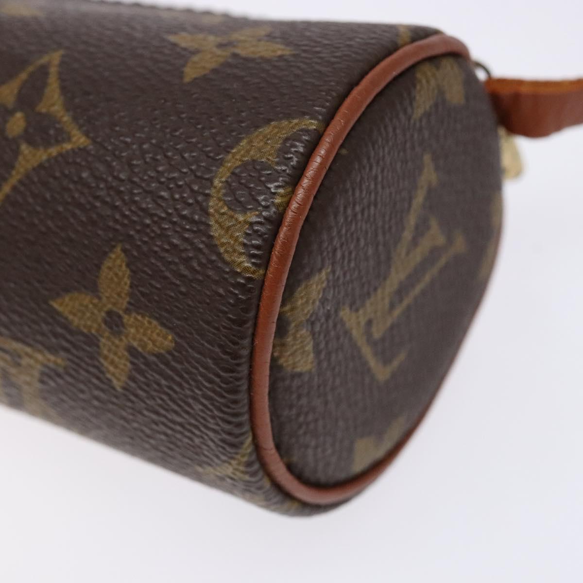 LOUIS VUITTON Monogram Papillon Pouch LV Auth BA4920