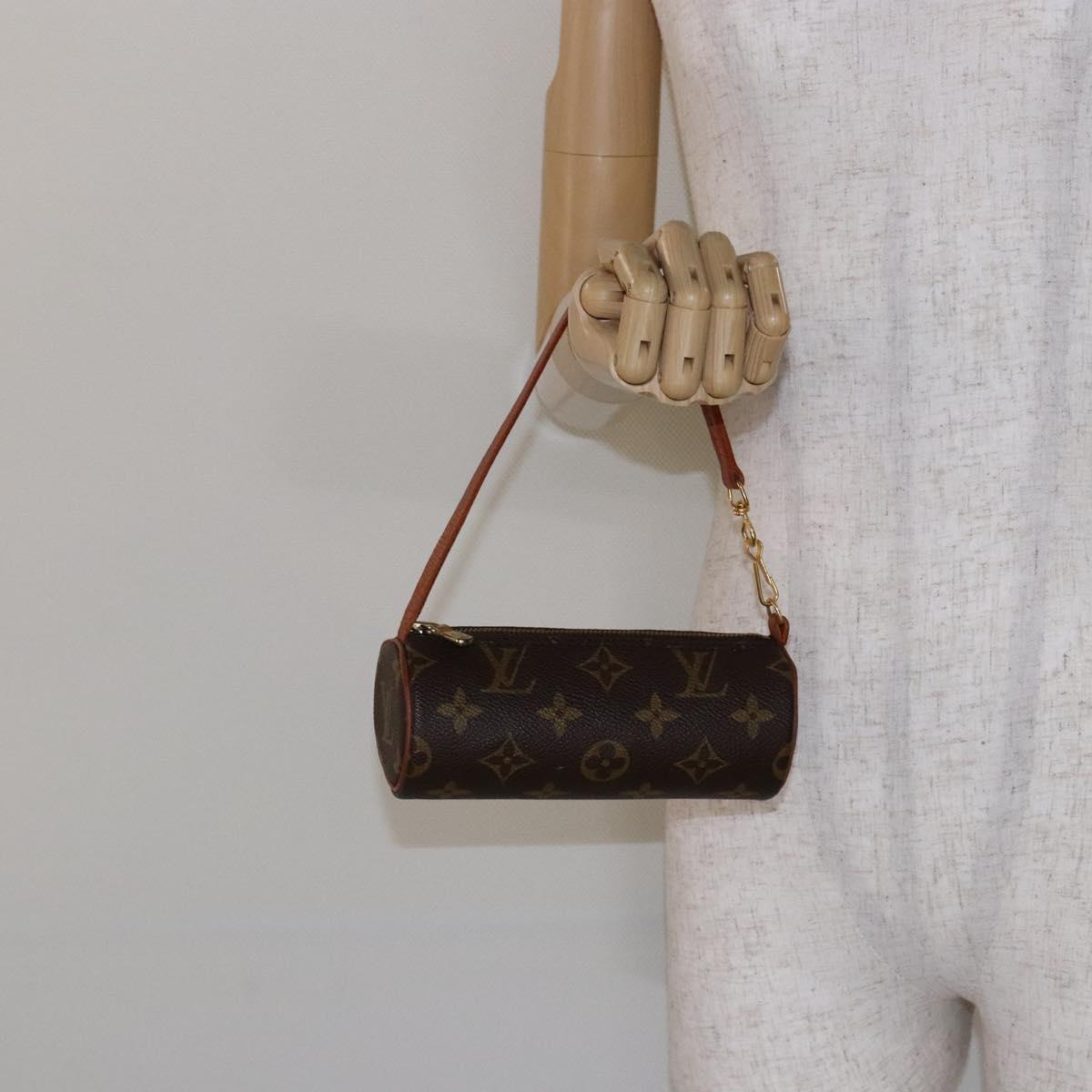 LOUIS VUITTON Monogram Papillon Pouch LV Auth BA4920