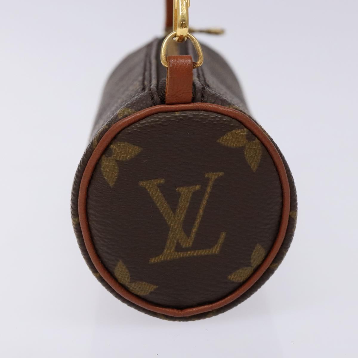 LOUIS VUITTON Monogram Papillon Pouch LV Auth BA4920