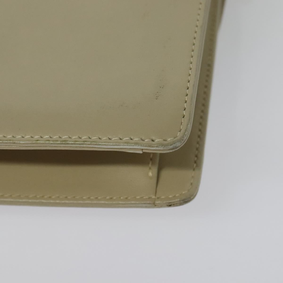GUCCI Shoulder Bag Leather Beige Gold 004 406 0105 Auth BA4936