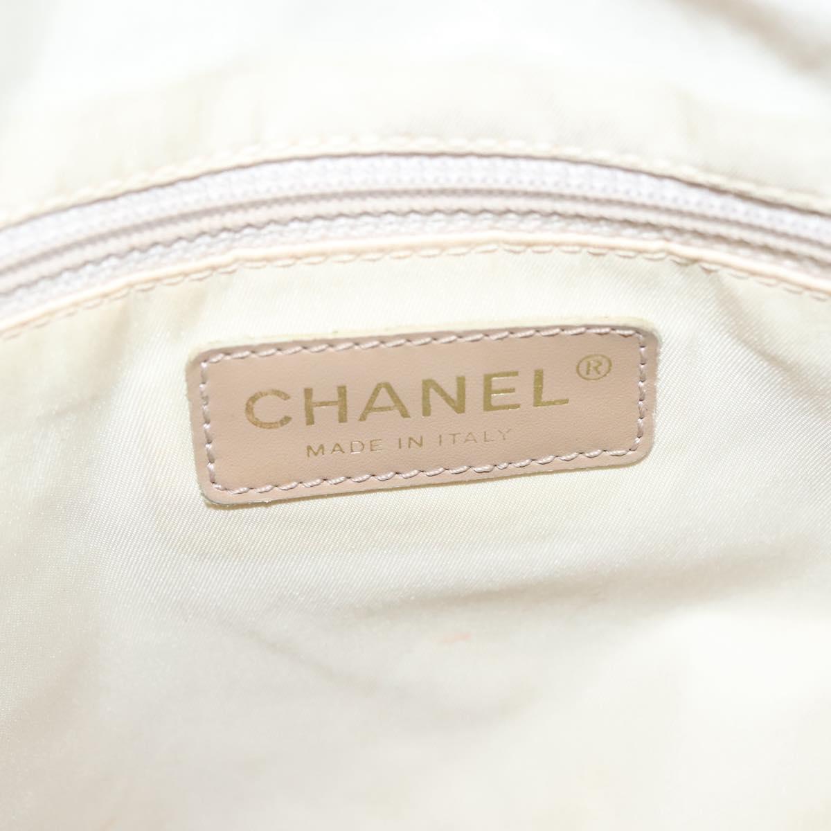 CHANEL New Travel Line Tote Bag Nylon Pink Gold CC Auth BA4944