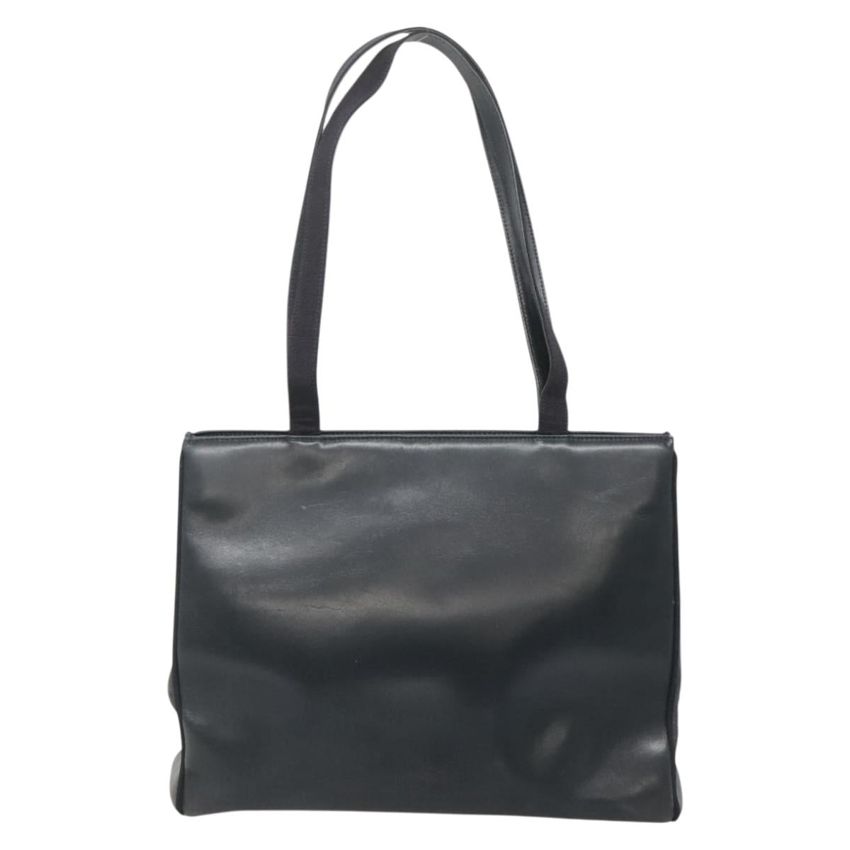 Salvatore Ferragamo Vala Shoulder Bag Leather Navy Gold Auth BA4945