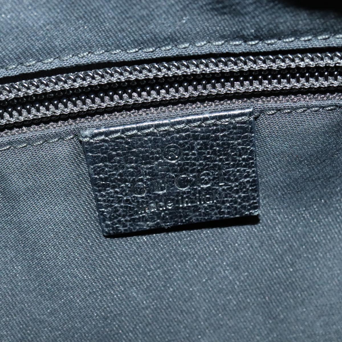 GUCCI GG Canvas Shoulder Bag Black Silver 181092 Auth BA4964
