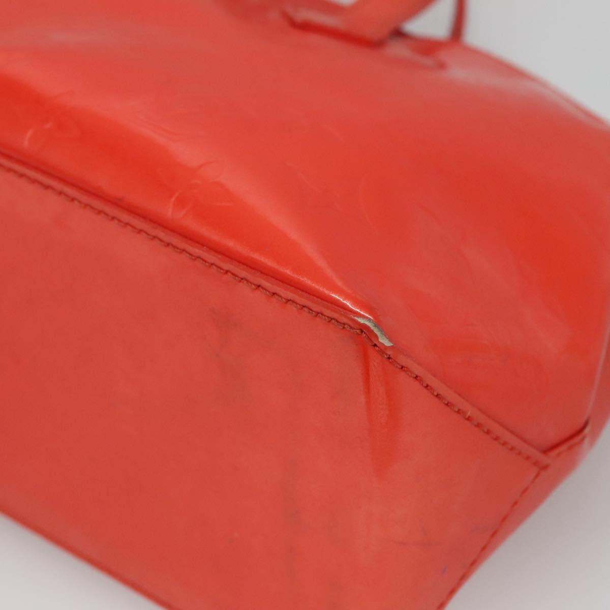 LOUIS VUITTON Monogram Vernis Wilshire PM Bag Orenge Sunset M93644 Auth BA4975