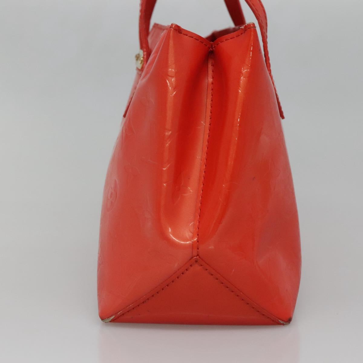 LOUIS VUITTON Monogram Vernis Wilshire PM Bag Orenge Sunset M93644 Auth BA4975
