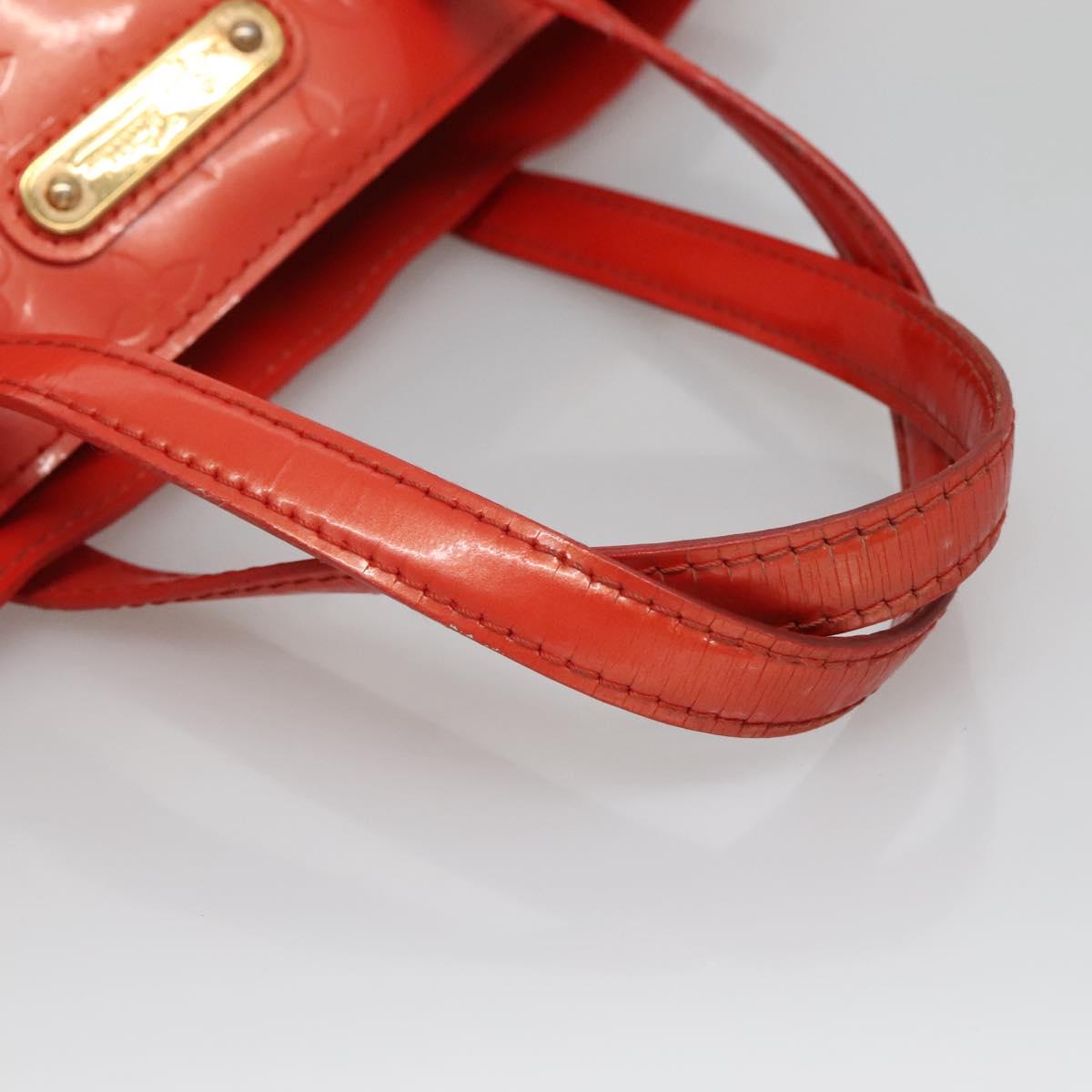 LOUIS VUITTON Monogram Vernis Wilshire PM Bag Orenge Sunset M93644 Auth BA4975