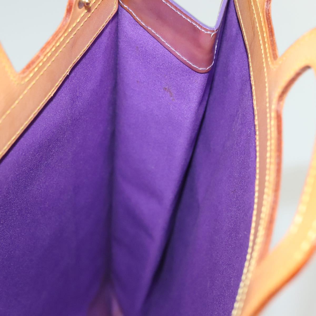 LOUIS VUITTON Monogram Vernis Stanton Tote Bag Purple Viole M91079 Auth BA4977