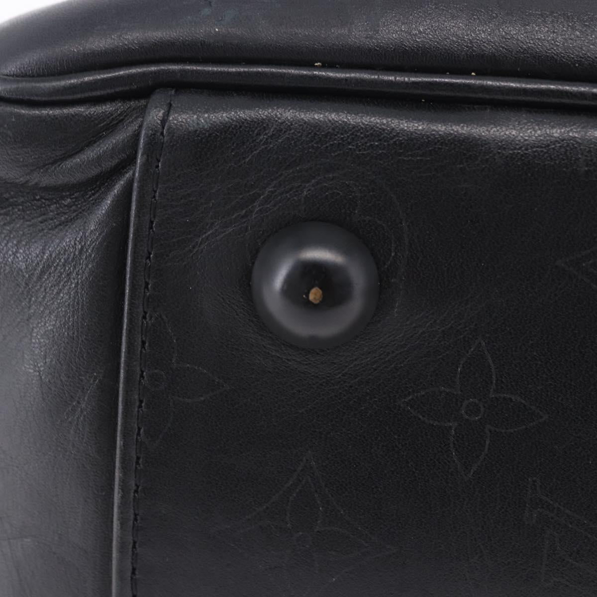 LOUIS VUITTON Monogram Difference Clarkson Bag Leather Black M92402 Auth BA4980