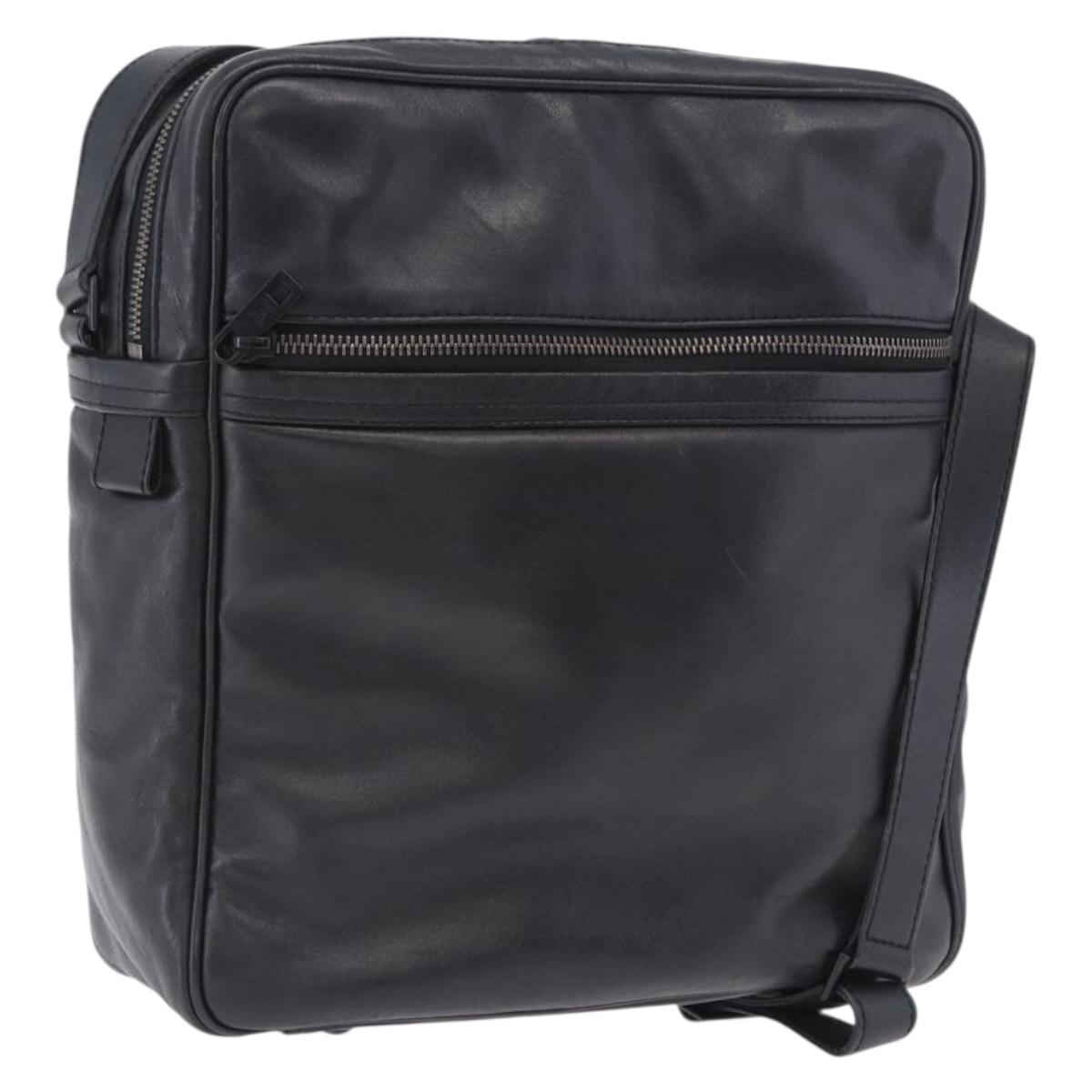 LOUIS VUITTON Monogram Difference Clarkson Bag Leather Black M92402 Auth BA4980