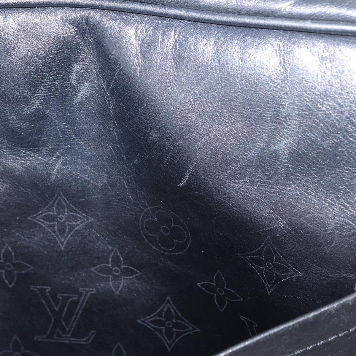 LOUIS VUITTON Monogram Difference Clarkson Bag Leather Black M92402 Auth BA4980