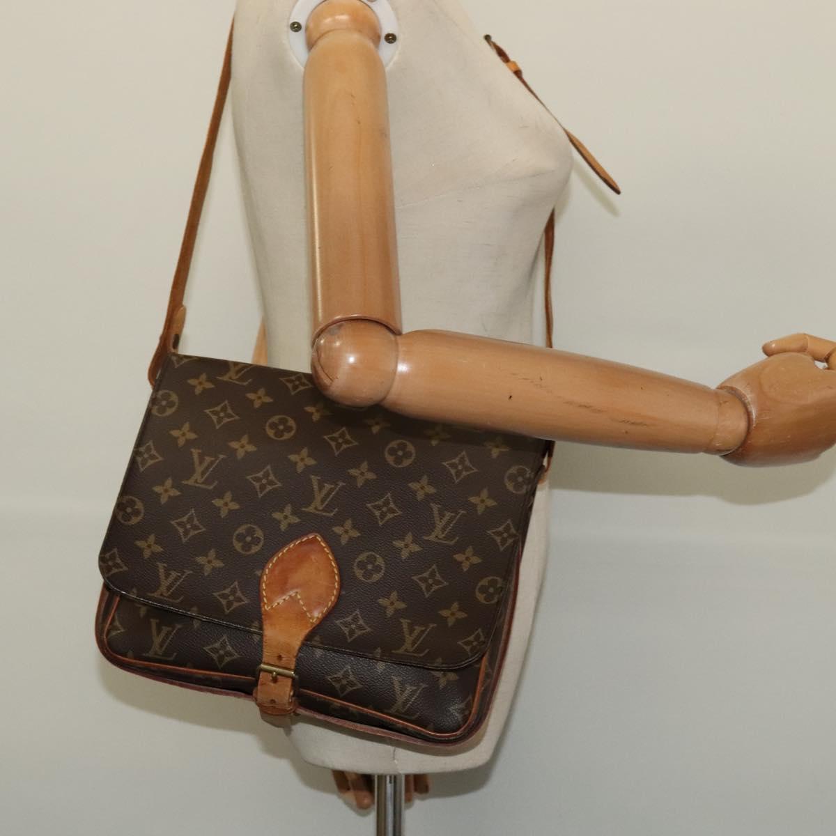 LOUIS VUITTON Monogram Cartouchiere GM Shoulder Bag M51252 LV Auth BA4985