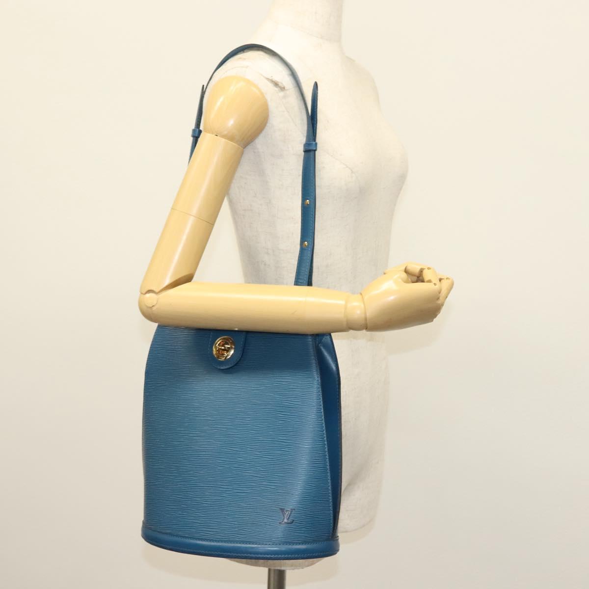 LOUIS VUITTON Epi Cluny Shoulder Bag Blue M52255 LV Auth BA5000