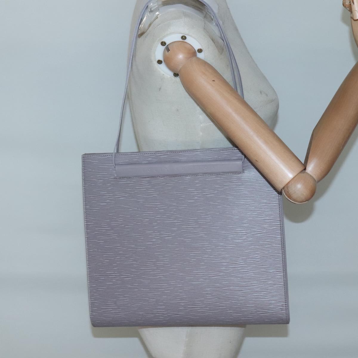 LOUIS VUITTON Epi Saint Tropez Shoulder Bag Gray Lilac M5246B LV Auth BA5001