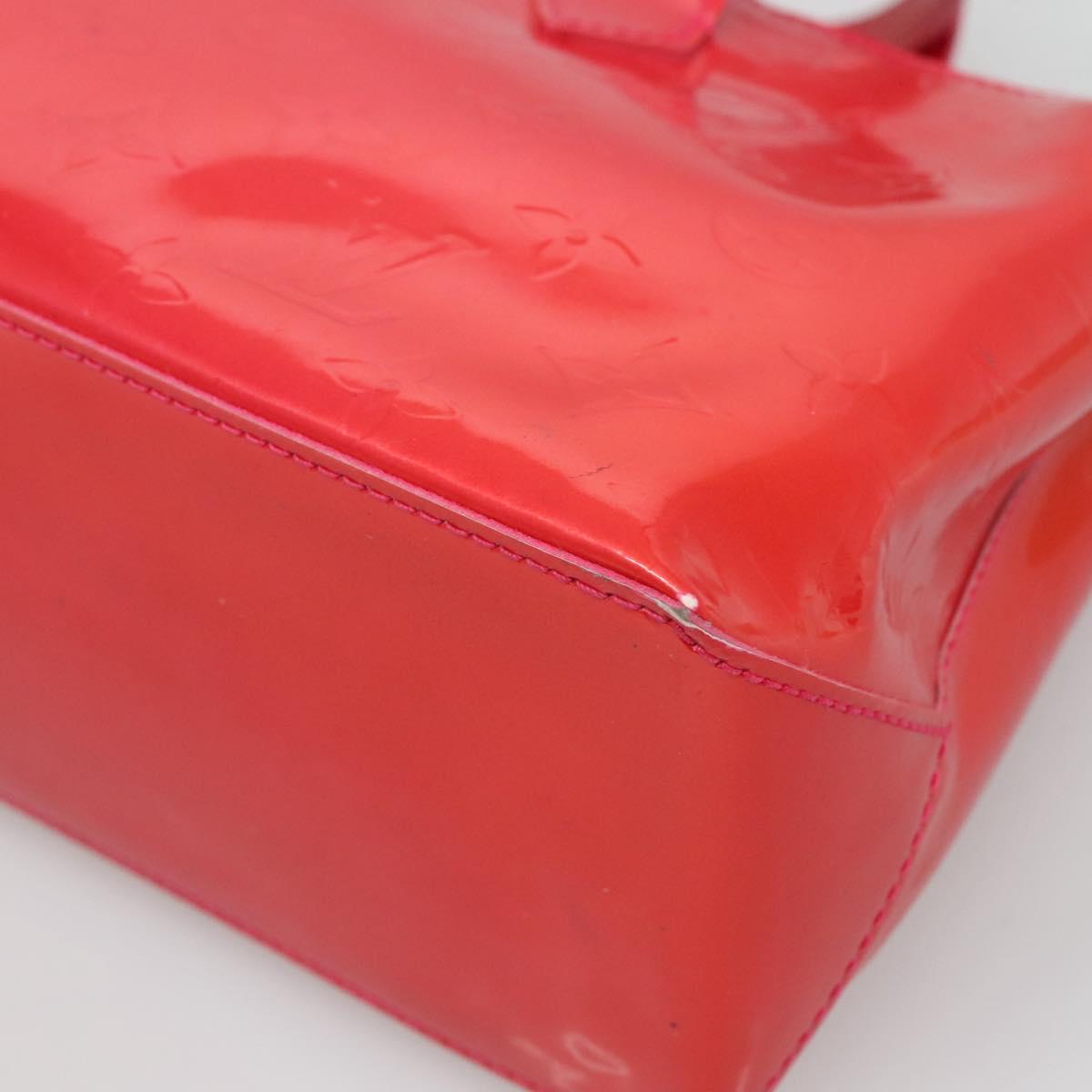 LOUIS VUITTON Vernis Wilshire Boulevard Hand Bag Rose Pop M93643 LV Auth BA5004