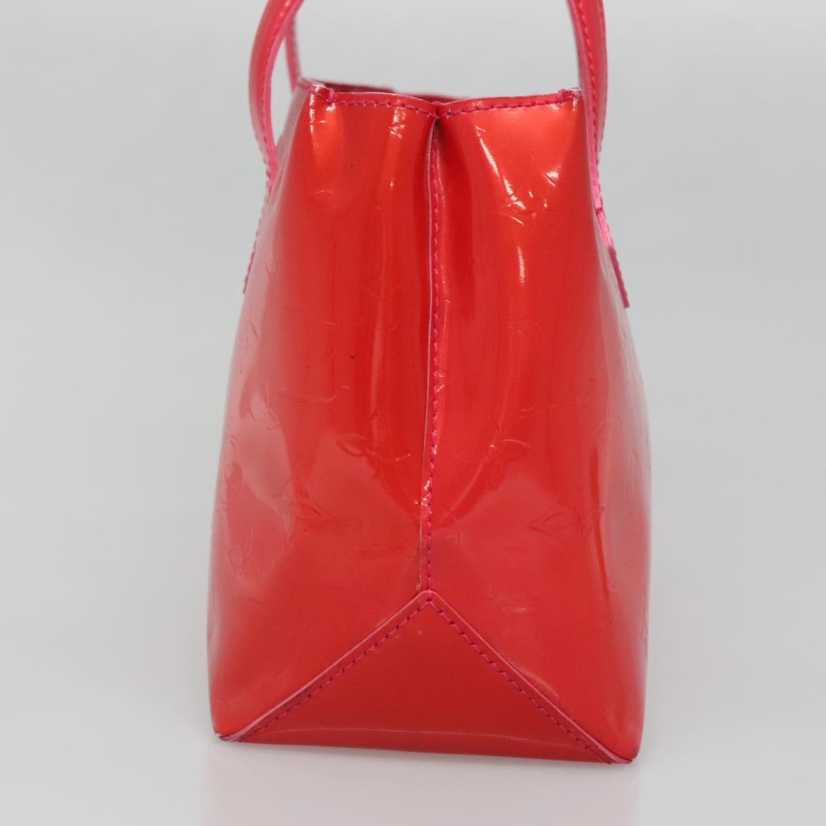 LOUIS VUITTON Vernis Wilshire Boulevard Hand Bag Rose Pop M93643 LV Auth BA5004