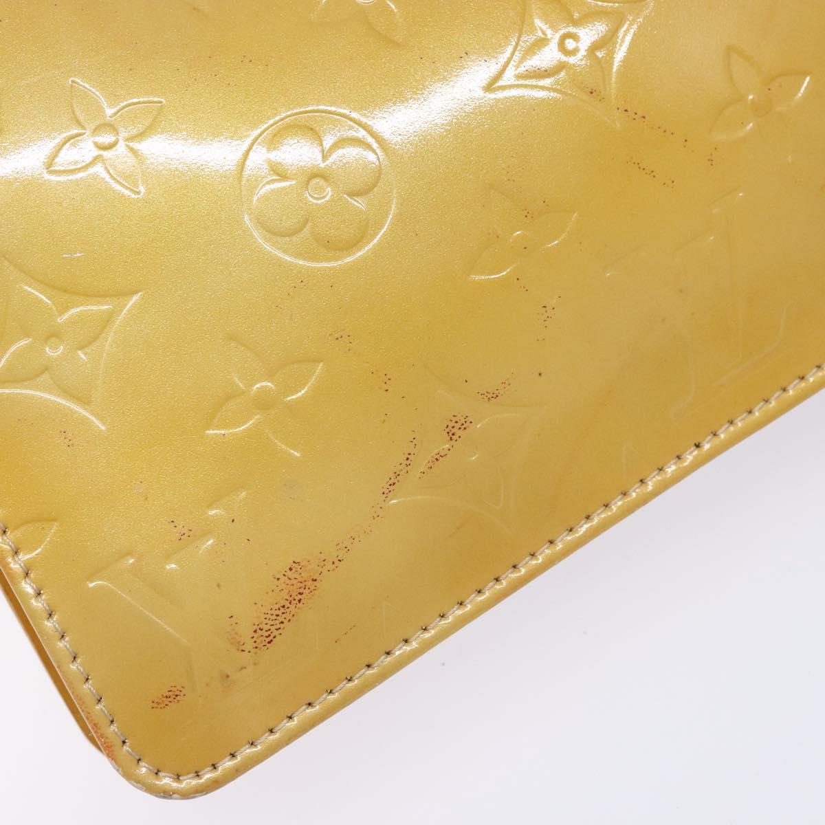 LOUIS VUITTON Monogram Vernis Lexington Pouch Beige M91010 LV Auth BA5005