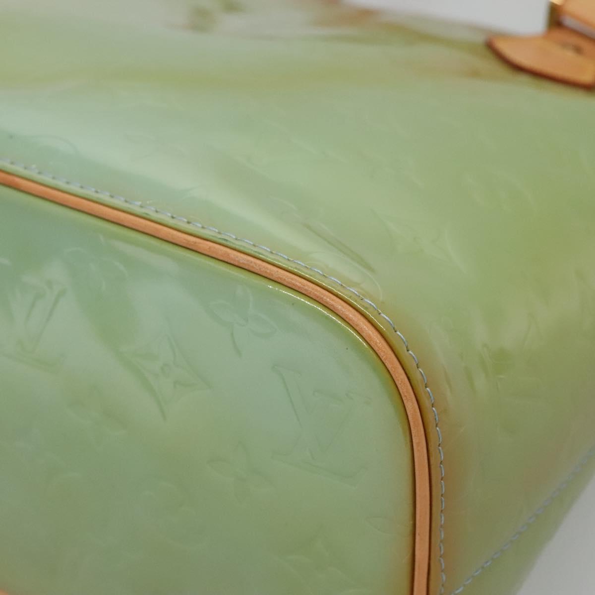 LOUIS VUITTON Monogram Vernis Houston Hand Bag Baby Blue M91005 LV Auth BA5011