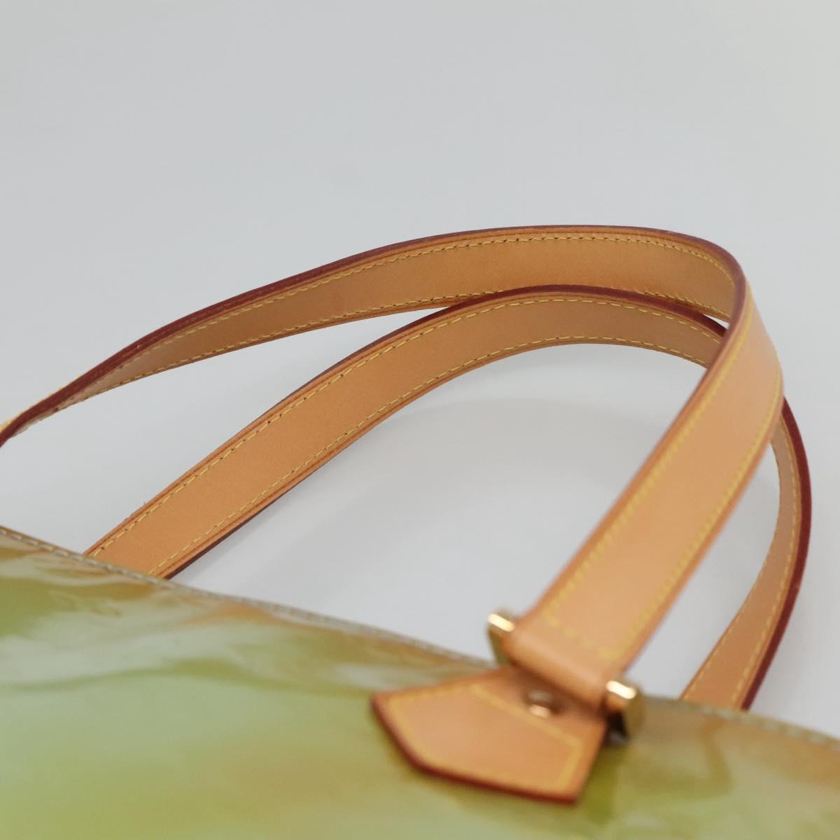 LOUIS VUITTON Monogram Vernis Houston Hand Bag Baby Blue M91005 LV Auth BA5011