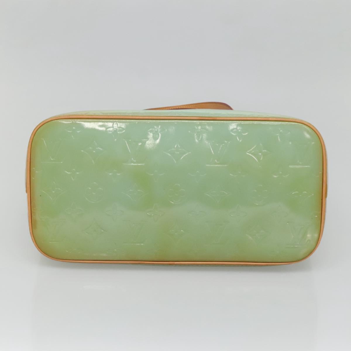 LOUIS VUITTON Monogram Vernis Houston Hand Bag Baby Blue M91005 LV Auth BA5011