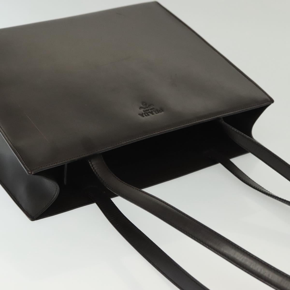 PRADA Tote Bag Leather Brown Auth BA5025