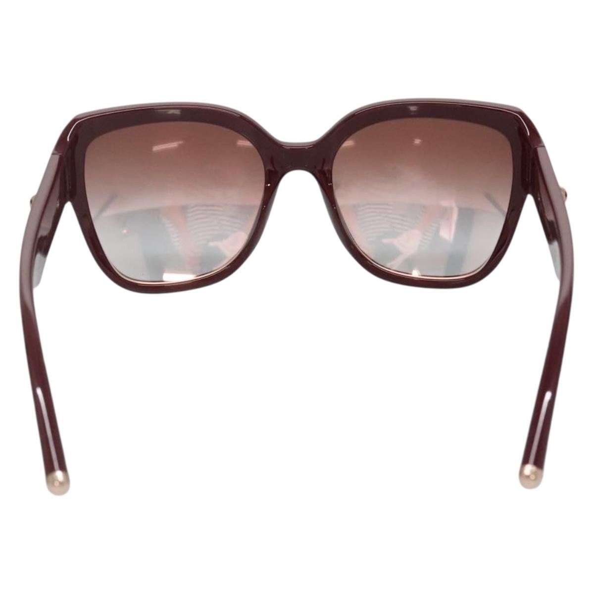 DOLCE&GABBANA Sunglasses Plastic Red Auth BA5048