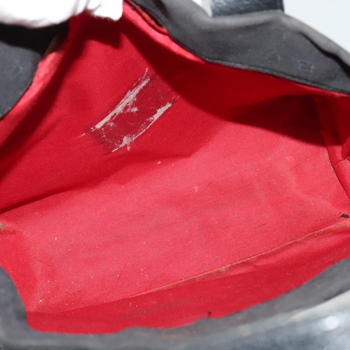 BVLGARI Logo Mania Tote Bag Canvas Black Silver Auth BA5057