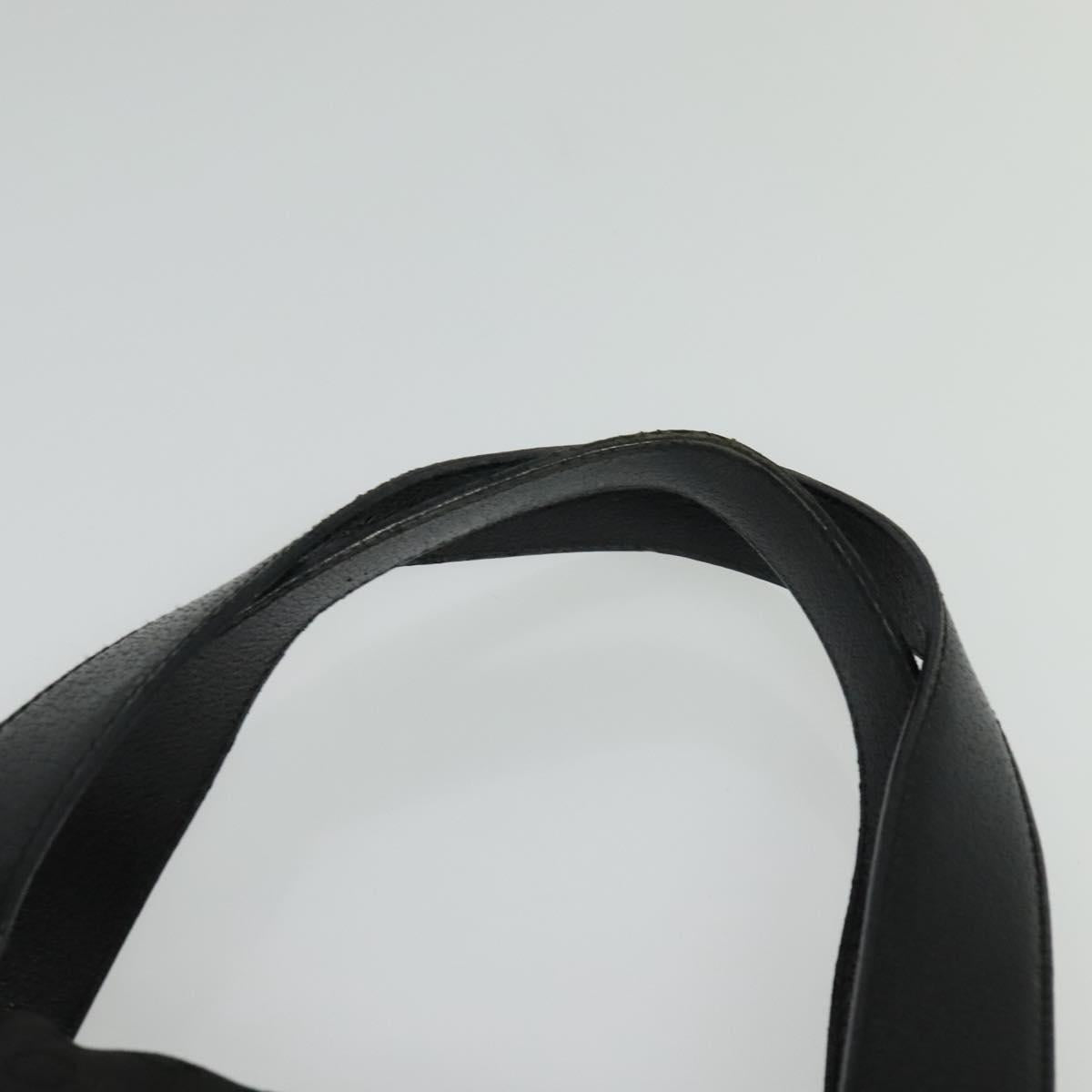 BVLGARI Logo Mania Tote Bag Canvas Black Silver Auth BA5057