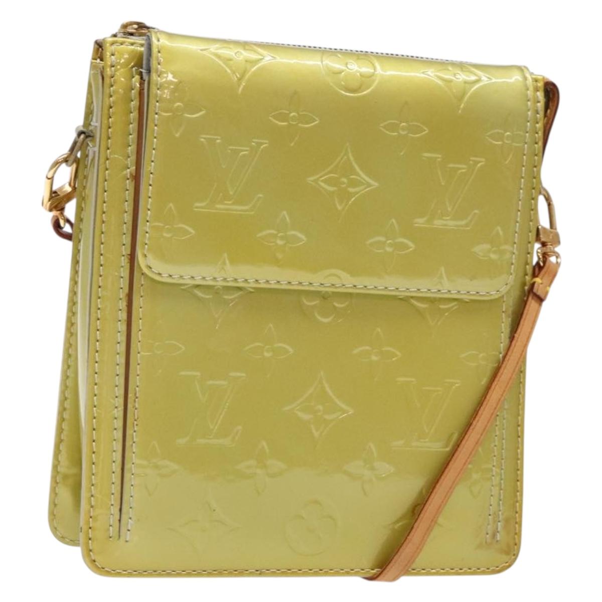 LOUIS VUITTON Monogram Vernis Motto Accessory Pouch Gris M91030 LV Auth BA5061