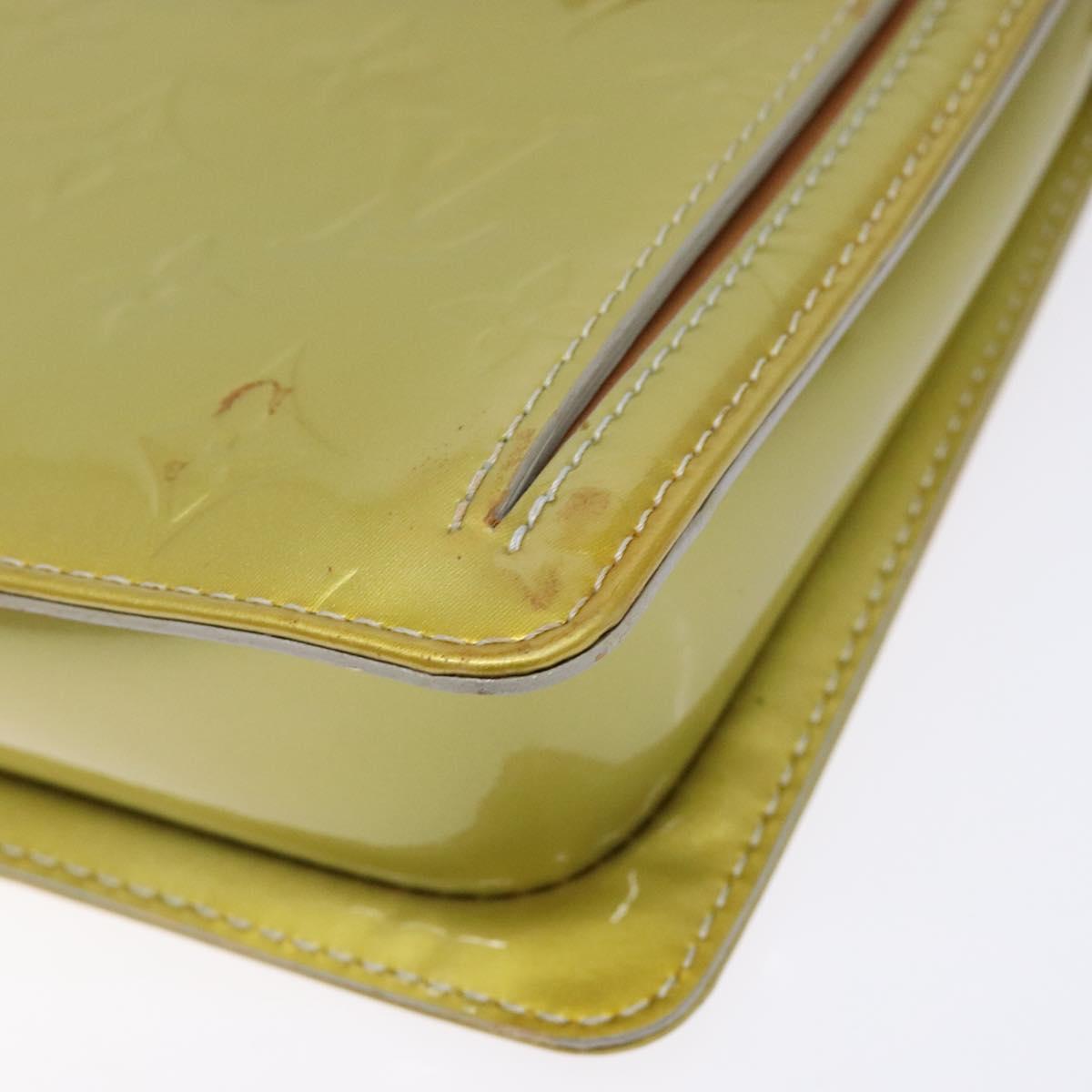 LOUIS VUITTON Monogram Vernis Motto Accessory Pouch Gris M91030 LV Auth BA5061