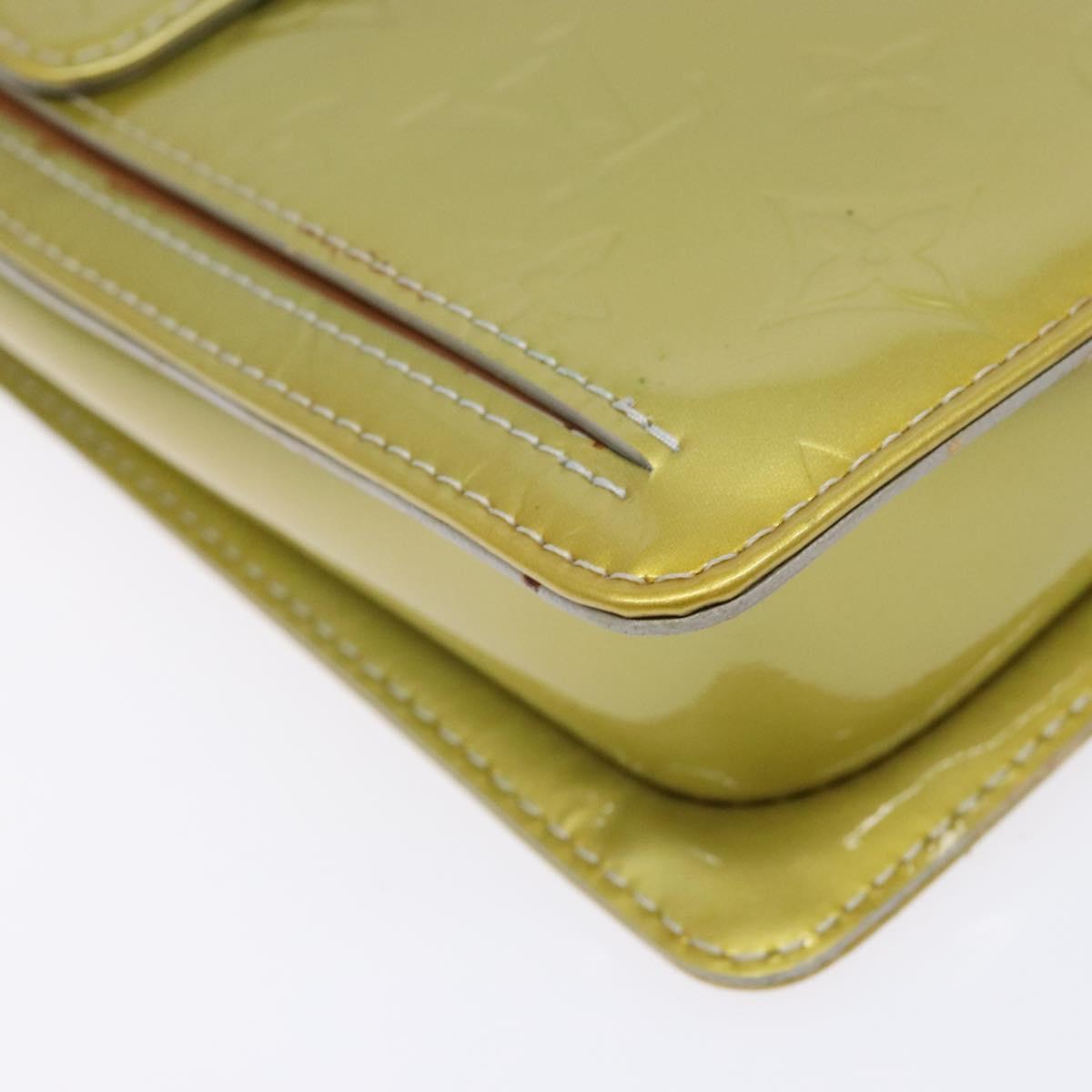 LOUIS VUITTON Monogram Vernis Motto Accessory Pouch Gris M91030 LV Auth BA5061