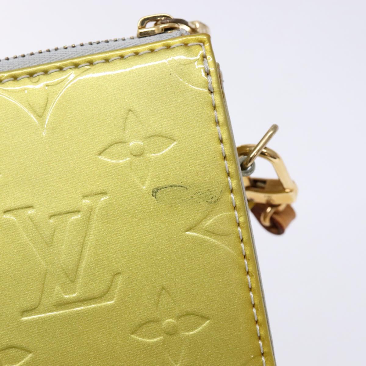 LOUIS VUITTON Monogram Vernis Motto Accessory Pouch Gris M91030 LV Auth BA5061