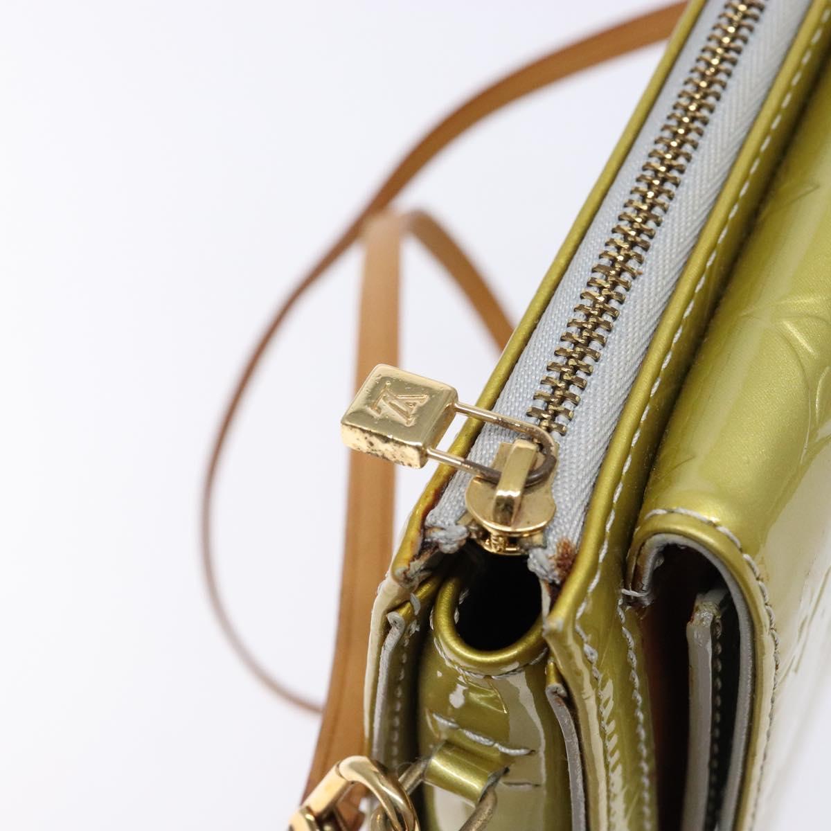 LOUIS VUITTON Monogram Vernis Motto Accessory Pouch Gris M91030 LV Auth BA5061