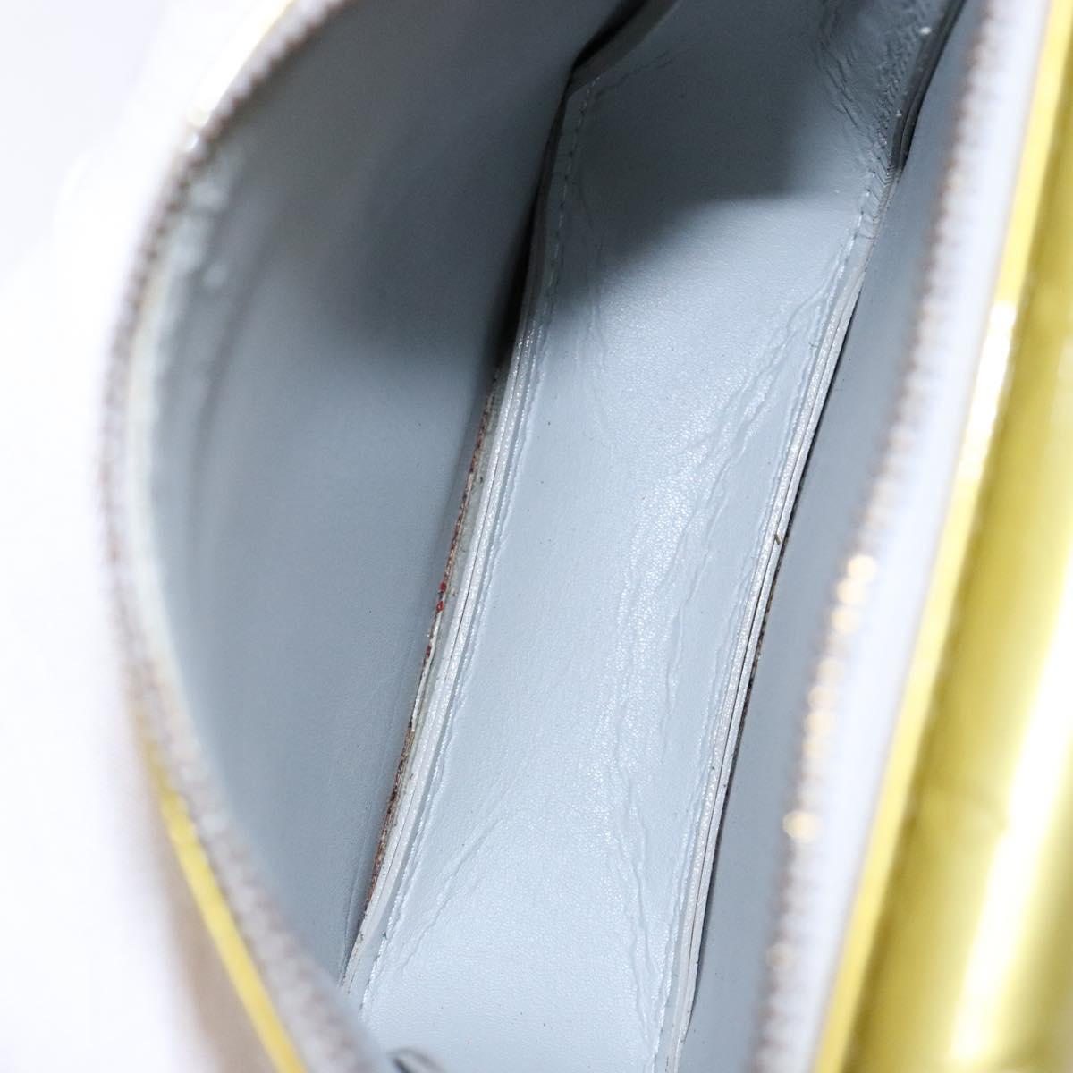 LOUIS VUITTON Monogram Vernis Motto Accessory Pouch Gris M91030 LV Auth BA5061