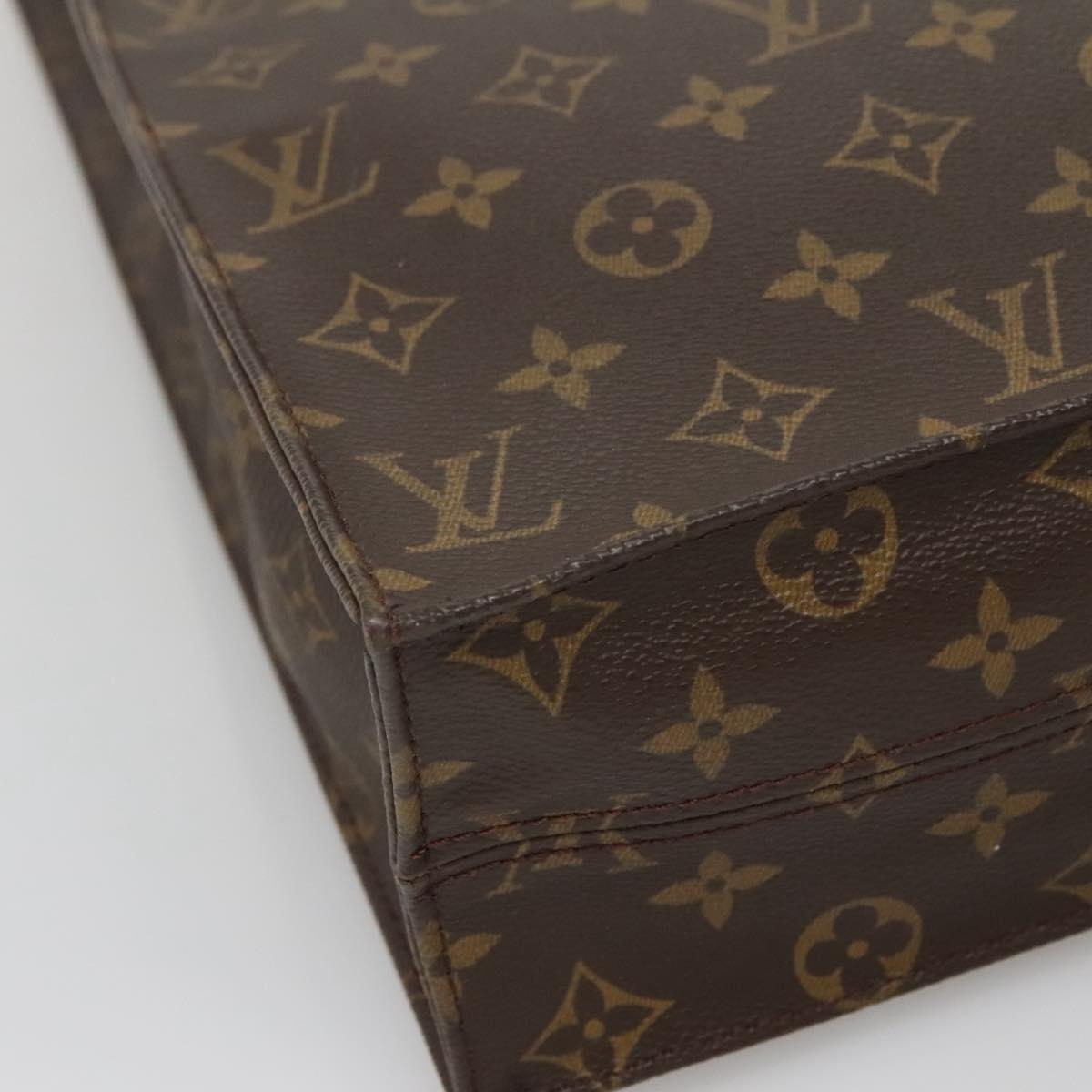 LOUIS VUITTON Monogram Sac Plat Hand Bag M51140 LV Auth BA5073
