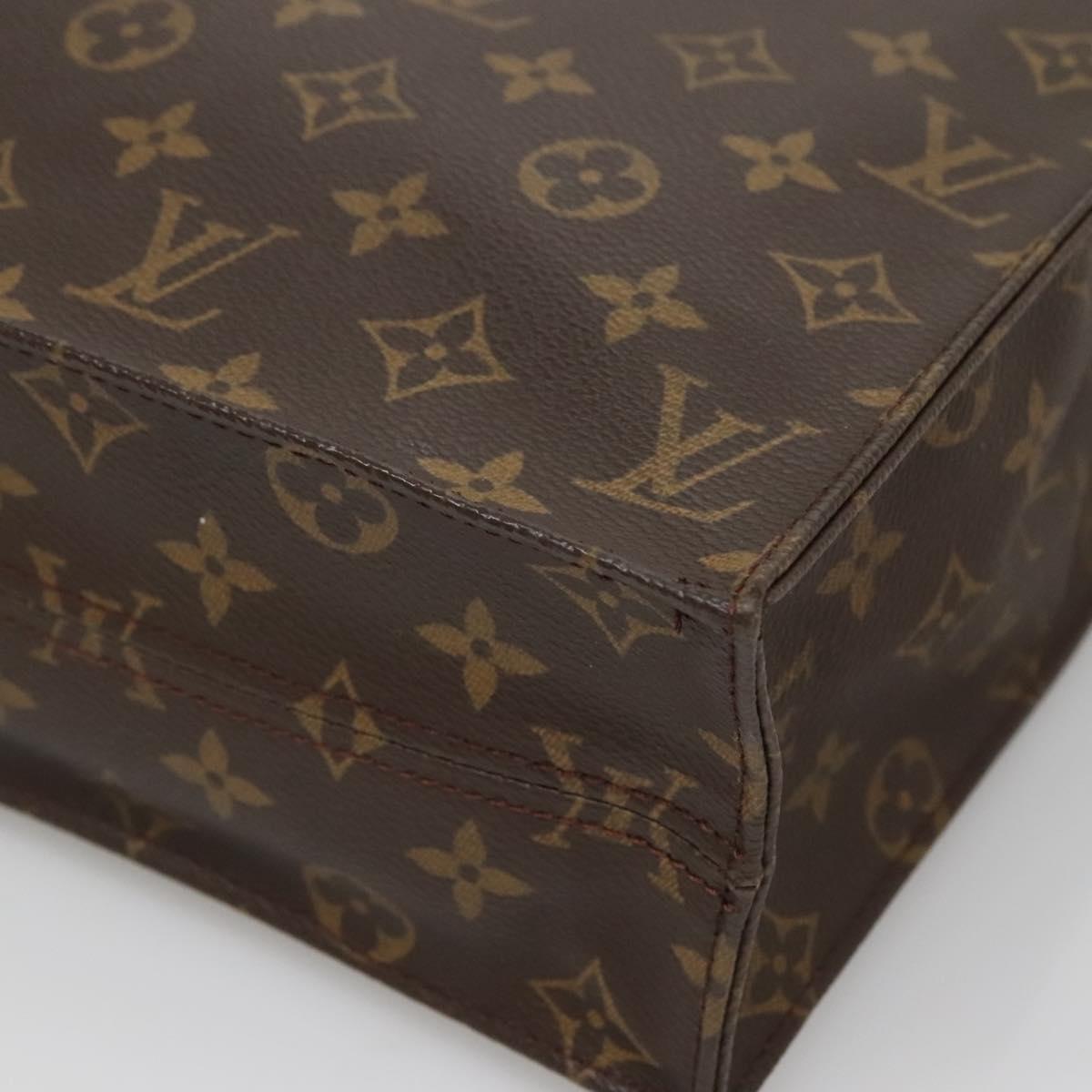 LOUIS VUITTON Monogram Sac Plat Hand Bag M51140 LV Auth BA5073
