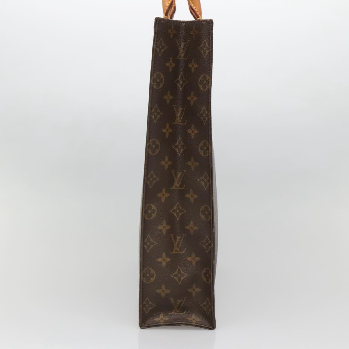 LOUIS VUITTON Monogram Sac Plat Hand Bag M51140 LV Auth BA5073