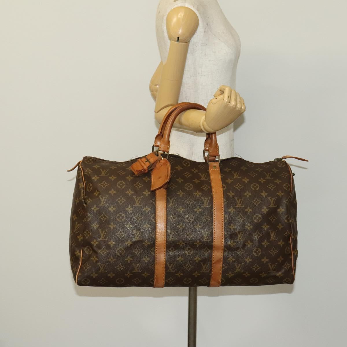 LOUIS VUITTON Monogram Keepall 50 Boston Bag Vintage M41426 LV Auth BA5074