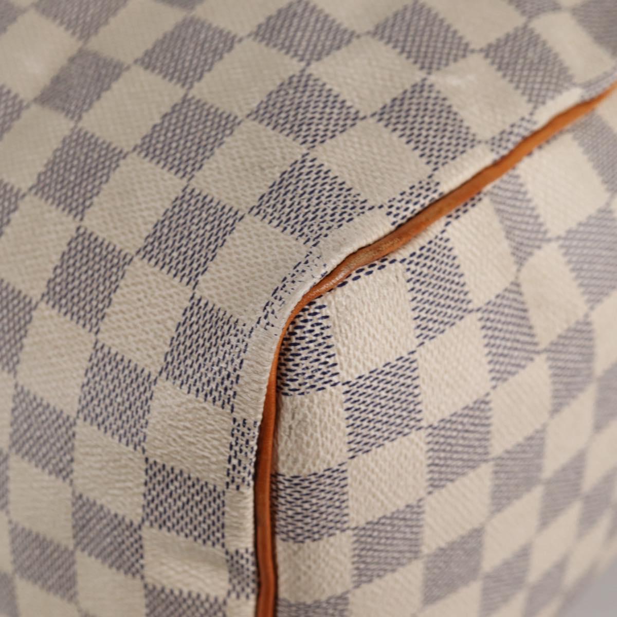 LOUIS VUITTON Damier Azur Speedy 35 Hand Bag N41535 LV Auth BA5077