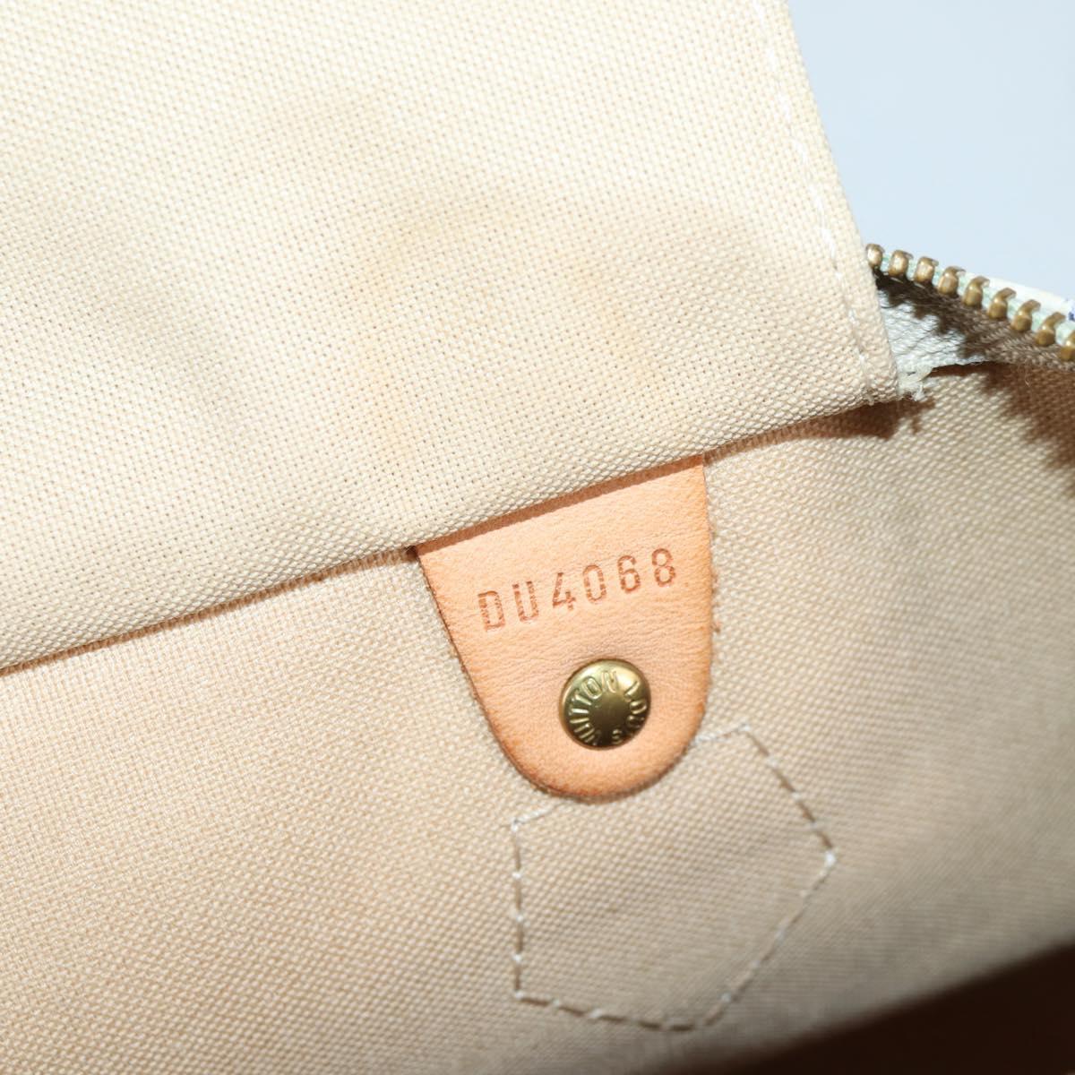 LOUIS VUITTON Damier Azur Speedy 35 Hand Bag N41535 LV Auth BA5077