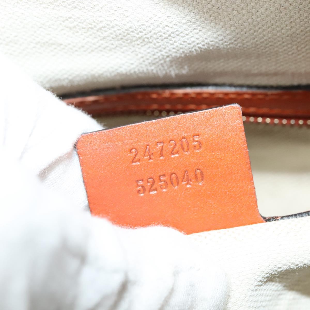 GUCCI GG Supreme Sherry Line Boston Bag 2way Beige Gold 247205 Auth BA5084