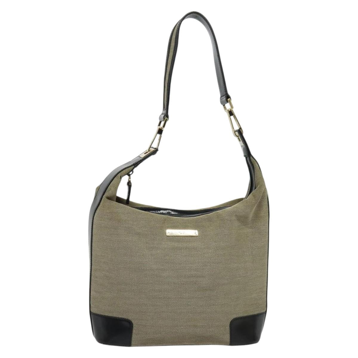 GUCCI Shoulder Bag Canvas Beige Gold 001 4204 Auth BA5086