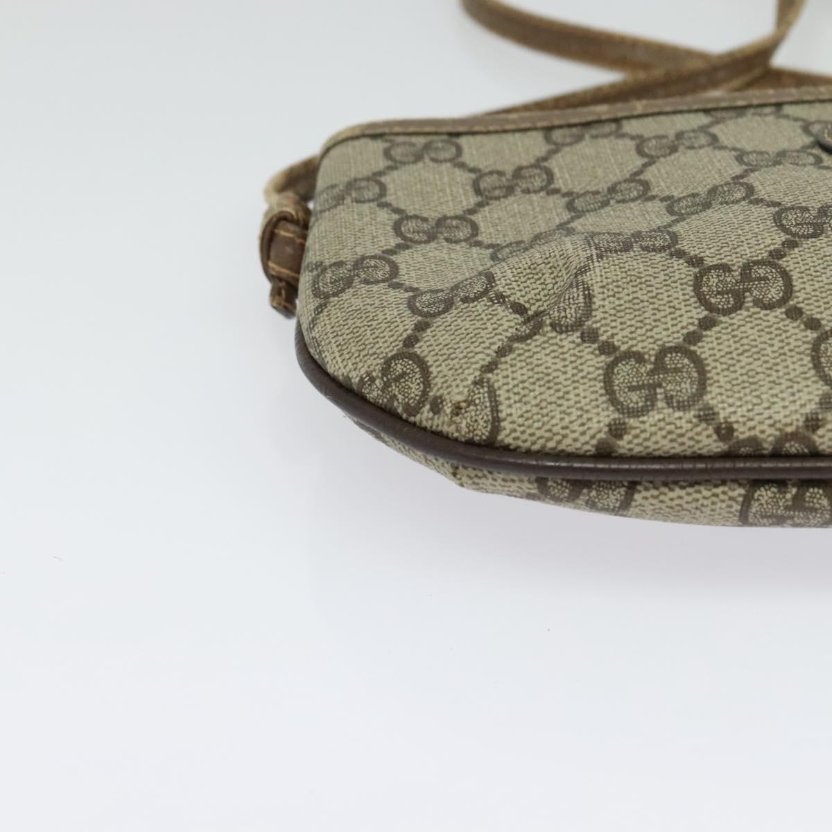 GUCCI GG Supreme Shoulder Bag PVC Beige Gold 904 02 020 Auth BA5087