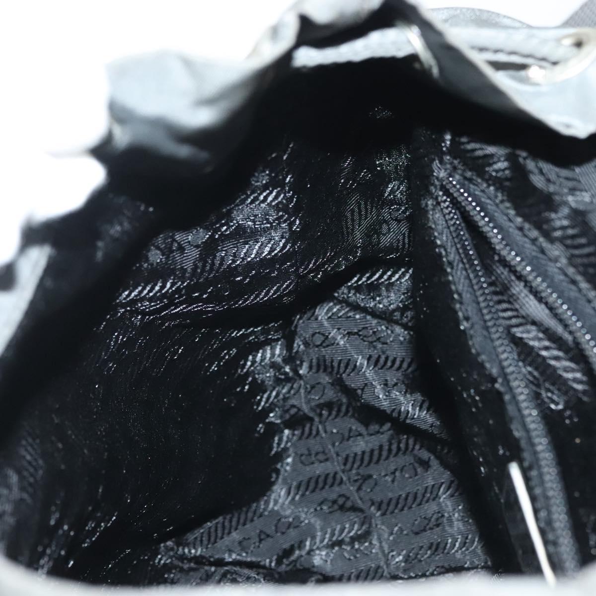 PRADA Backpack Nylon Gray Silver Auth BA5099