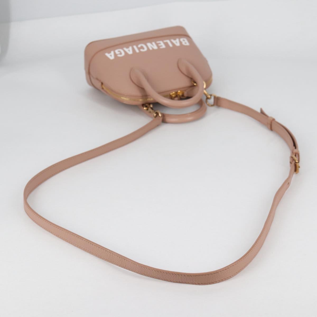BALENCIAGA Hand Bag Leather 2way Pink Gold 550646 Auth BA5103M