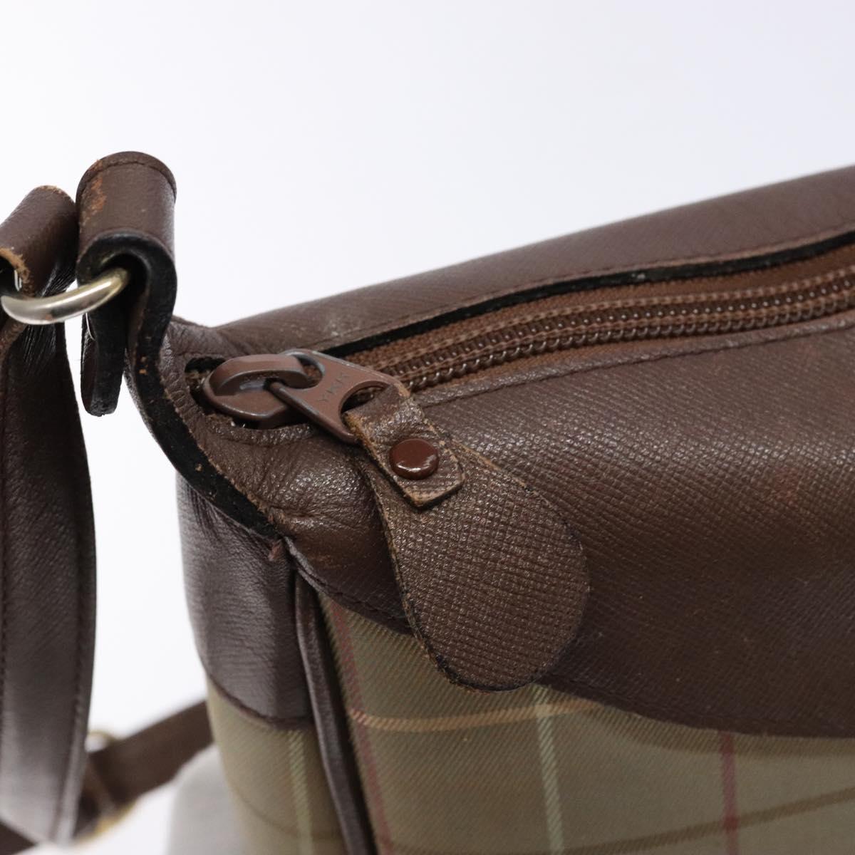 Burberrys Nova Check Shoulder Bag Canvas Beige Auth BA5115